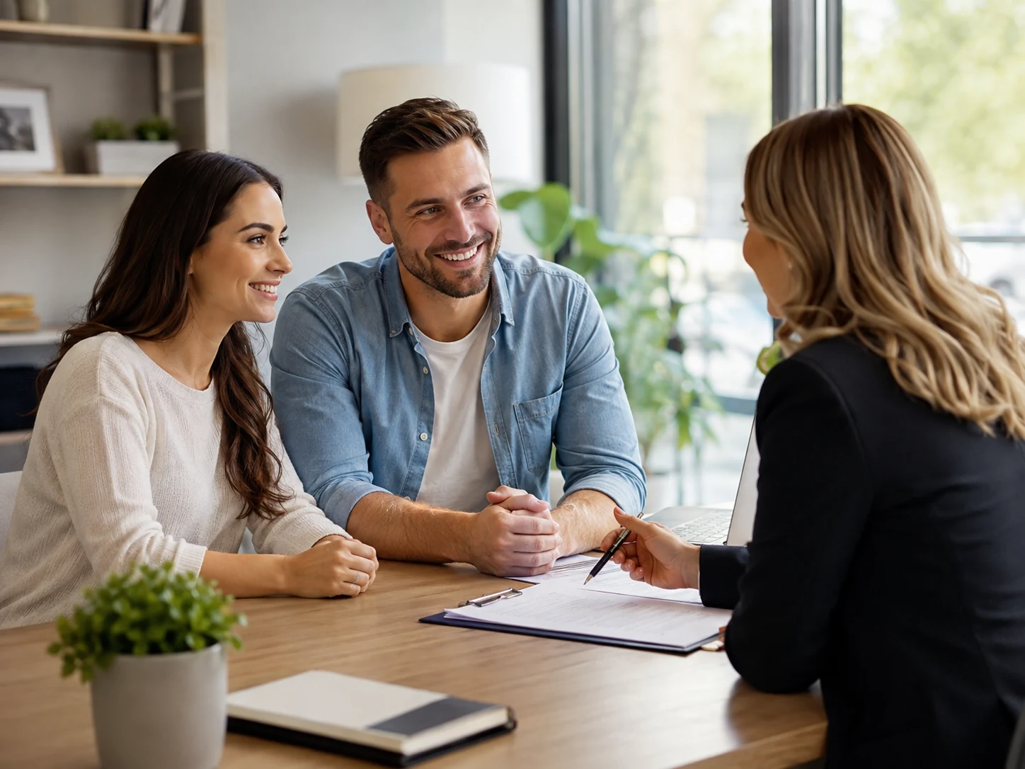 Broker answering customer insurance questions
