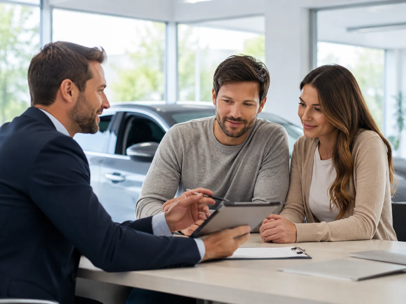 Auto insurance advisor explaining coverage options